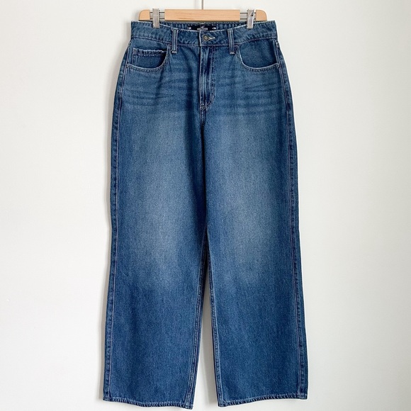 Hollister high waist wide leg mid wash denim jeans - Picture 2 of 7